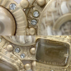 Chanel Big Brooch CC Logo Tweed Bijou Faux Pearl Rhinestone — view 8