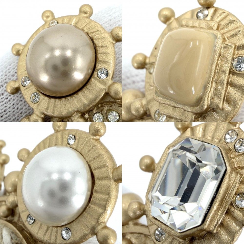 Chanel Big Brooch CC Logo Tweed Bijou Faux Pearl Rhinestone — view 5