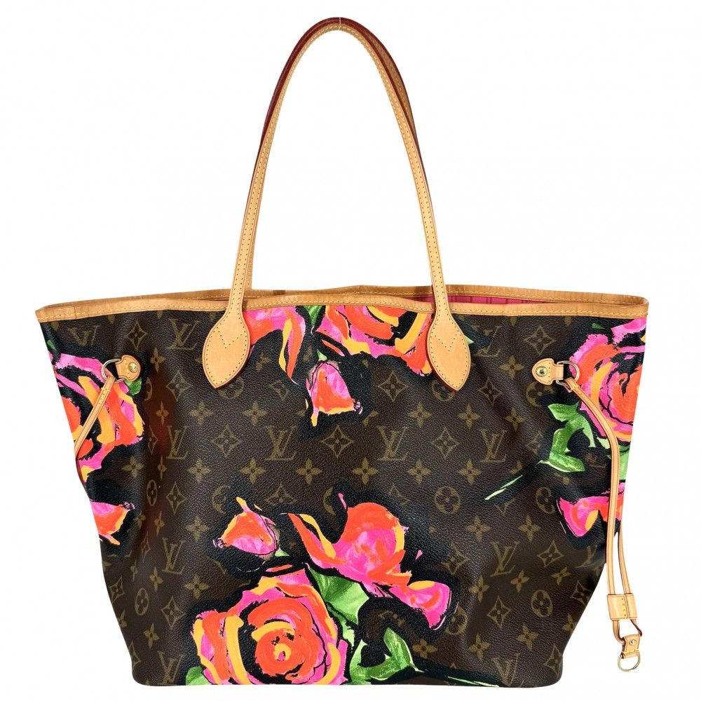 Louis Vuitton Big Tote Monogram Rose Neverfull MM Handbag Shoulder Brown Pink — view 2