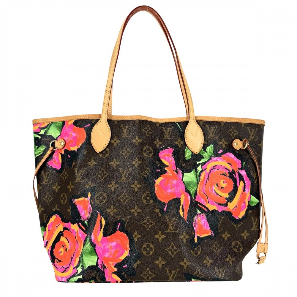 Louis Vuitton Big Tote Monogram Rose Neverfull MM Handbag Shoulder Brown Pink