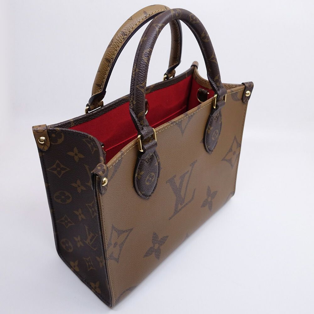 Louis Vuitton On The Go PM Handbag 2-Way Monogram Giant Reverse Gold — view 2
