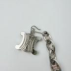 Celine Vintage Triomphe Chain Belt Plated Silver — view 8