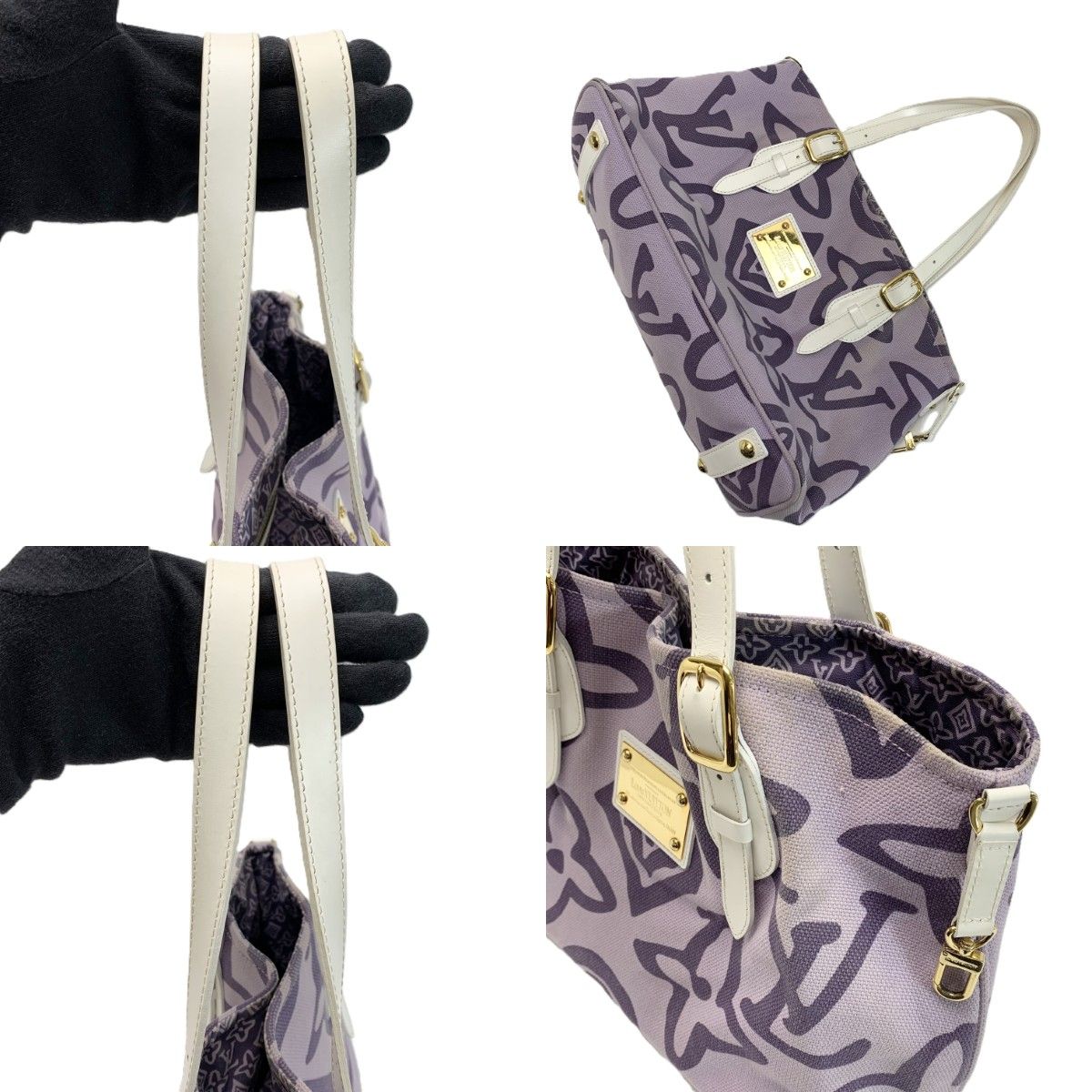 Louis Vuitton Cruise Line Taisienne PM Tote Canvas Lila Shoulder Bag — view 6