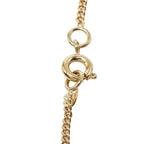 Chanel CC Logo Heart Key Necklace Gold Pink Plated Rhinestone — view 5