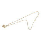 Chanel CC Logo Heart Key Necklace Gold Pink Plated Rhinestone — view 4