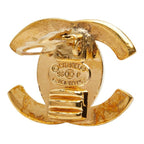 Chanel CC Logo Vintage Earrings 96 Gold Plated — view 4