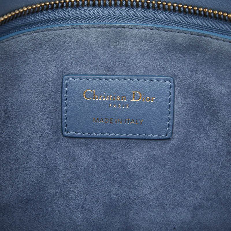 Dior Clutch Blue Gold Leather — view 7