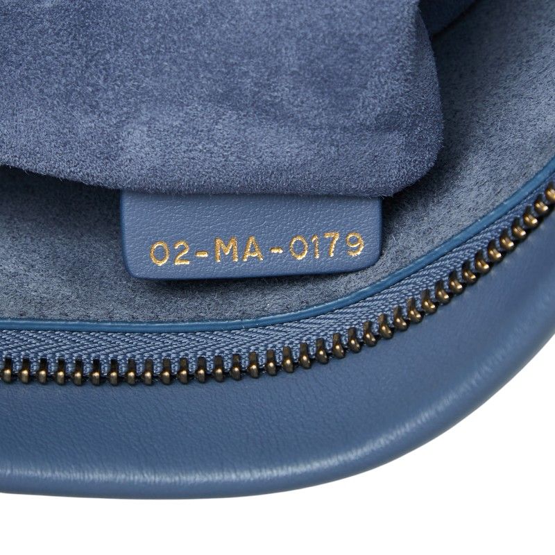 Dior Clutch Blue Gold Leather — view 8