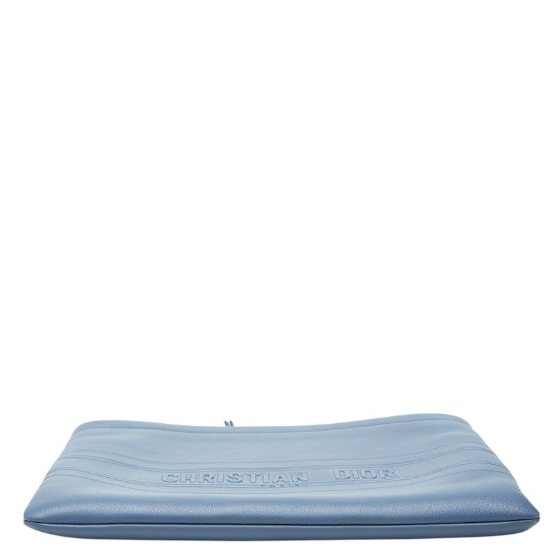 Dior Clutch Blue Gold Leather — view 3