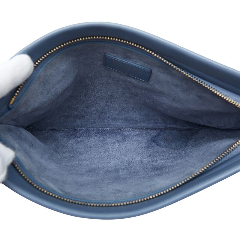 Dior Clutch Blue Gold Leather — view 6