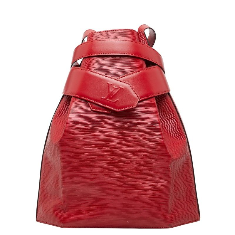 Louis Vuitton Epi Sac Depaul GM Shoulder Bag Castilian Red Leather