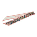 Dior Mitzah Flower Print Scarf Pink Multicolor Silk