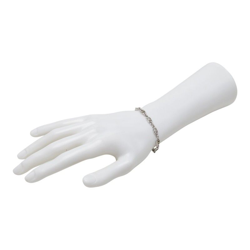 Dior CD Logo Bracelet Silver Metal — view 8