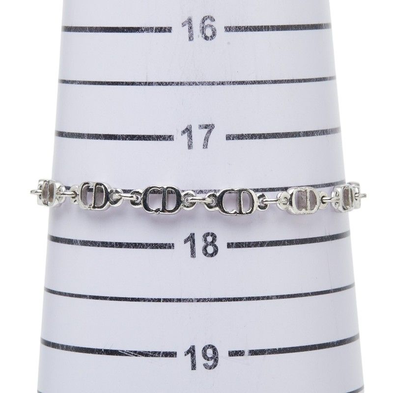 Dior CD Logo Bracelet Silver Metal — view 7