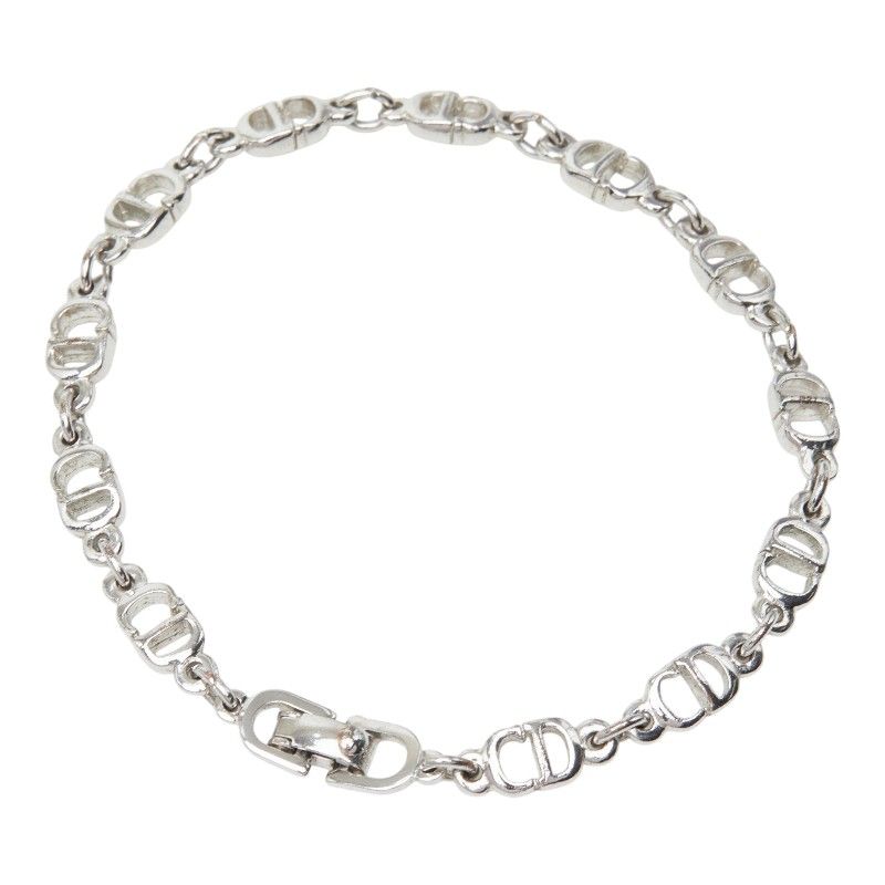 Dior CD Logo Bracelet Silver Metal — view 2