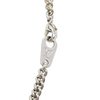 Louis Vuitton Monogram Eclipse Collier Plaque Chain Necklace Silver Metal — view 7
