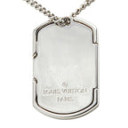 Louis Vuitton Monogram Eclipse Collier Plaque Chain Necklace Silver Metal — view 3
