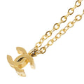 Chanel Vintage CC Logo Necklace Gold Plated