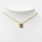 Chanel Vintage CC Logo Necklace Gold Plated — view 6