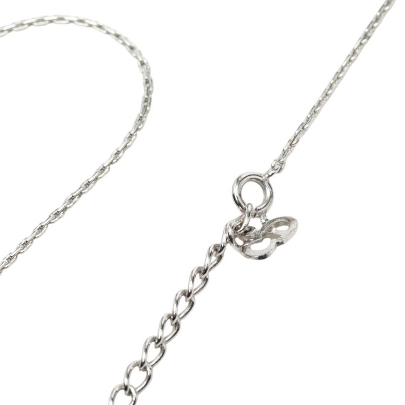 Dior CD Logo Chain Pendant Silver Metal Rhinestone — view 4