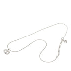 Dior CD Logo Chain Pendant Silver Metal Rhinestone — view 3