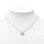Dior CD Logo Chain Pendant Silver Metal Rhinestone — view 6
