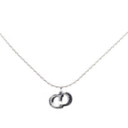 Dior CD Logo Chain Pendant Silver Metal Rhinestone — view 2