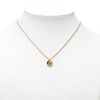 Dior CD Logo Chain Teardrop Pendant Gold Plated — view 6