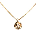 Dior CD Logo Chain Teardrop Pendant Gold Plated