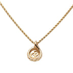 Dior CD Logo Chain Teardrop Pendant Gold Plated — view 2