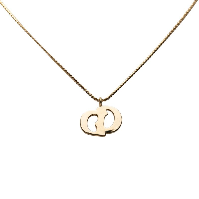 Dior CD Logo Chain Pendant Gold Plated — view 2