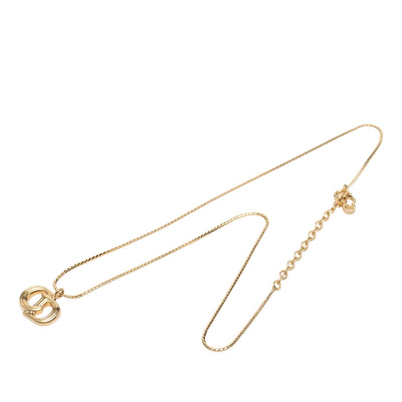 Dior CD Logo Chain Pendant Gold Plated — view 3