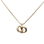 Dior CD Logo Chain Pendant Gold Plated