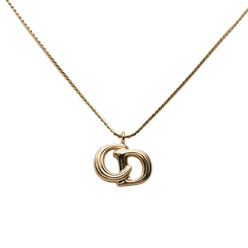 Dior CD Logo Chain Pendant Gold Plated