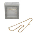 Dior CD Logo Chain Pendant Gold Plated Rhinestone — view 5