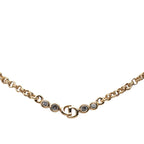 Dior CD Logo Chain Pendant Gold Plated Rhinestone