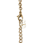 Dior CD Logo Chain Pendant Gold Plated Rhinestone — view 3