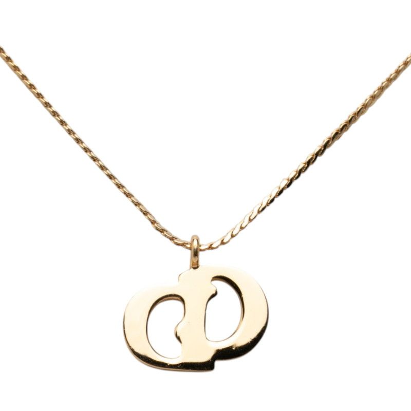 Dior CD Logo Chain Pendant Gold Plated — view 2