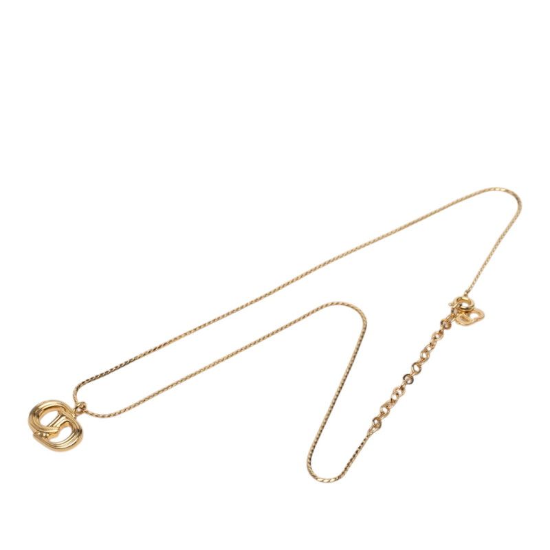 Dior CD Logo Chain Pendant Gold Plated — view 3