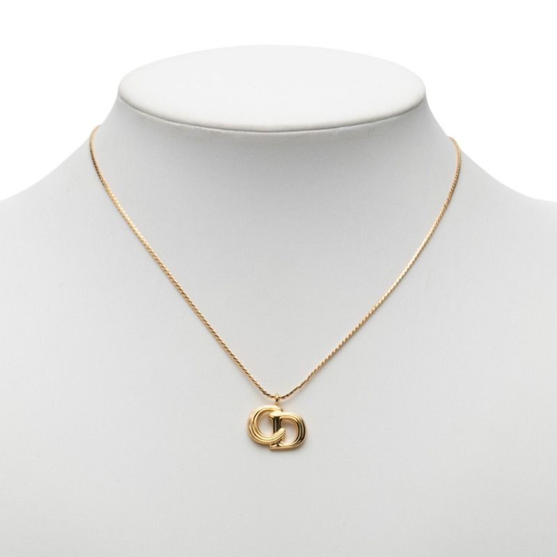 Dior CD Logo Chain Pendant Gold Plated — view 5