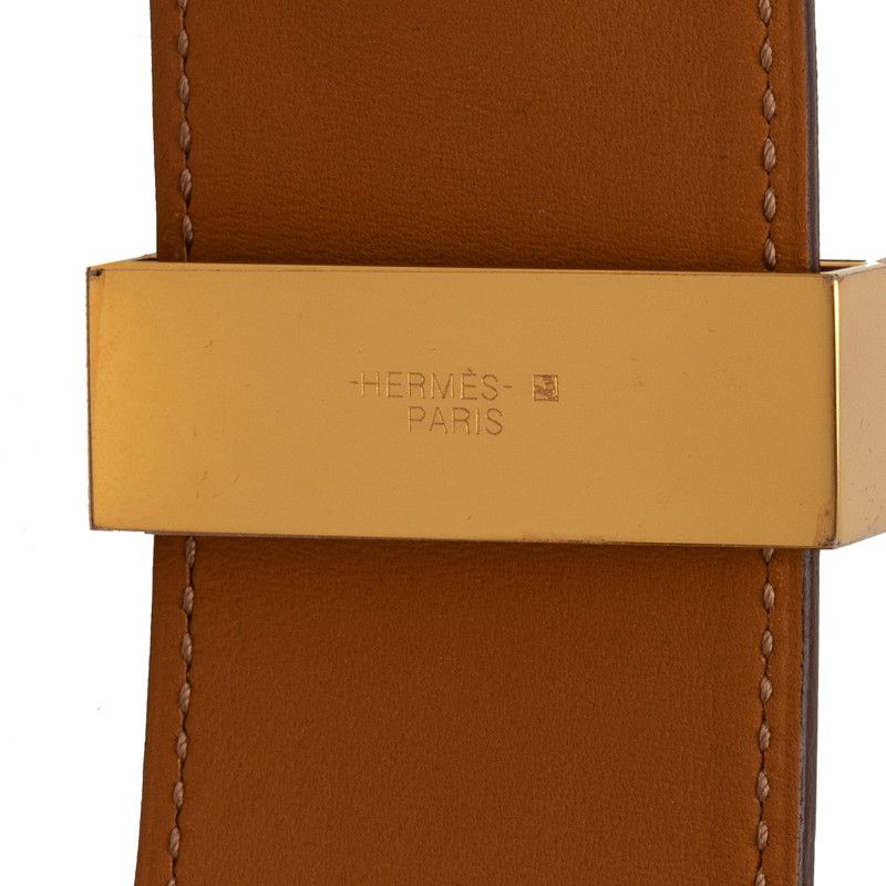 Hermes Collier de Chien Bracelet Purple Gold Leather Plated — view 4