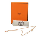 Hermes Mini Maillon PM Necklace Gold Pink Plated — view 5