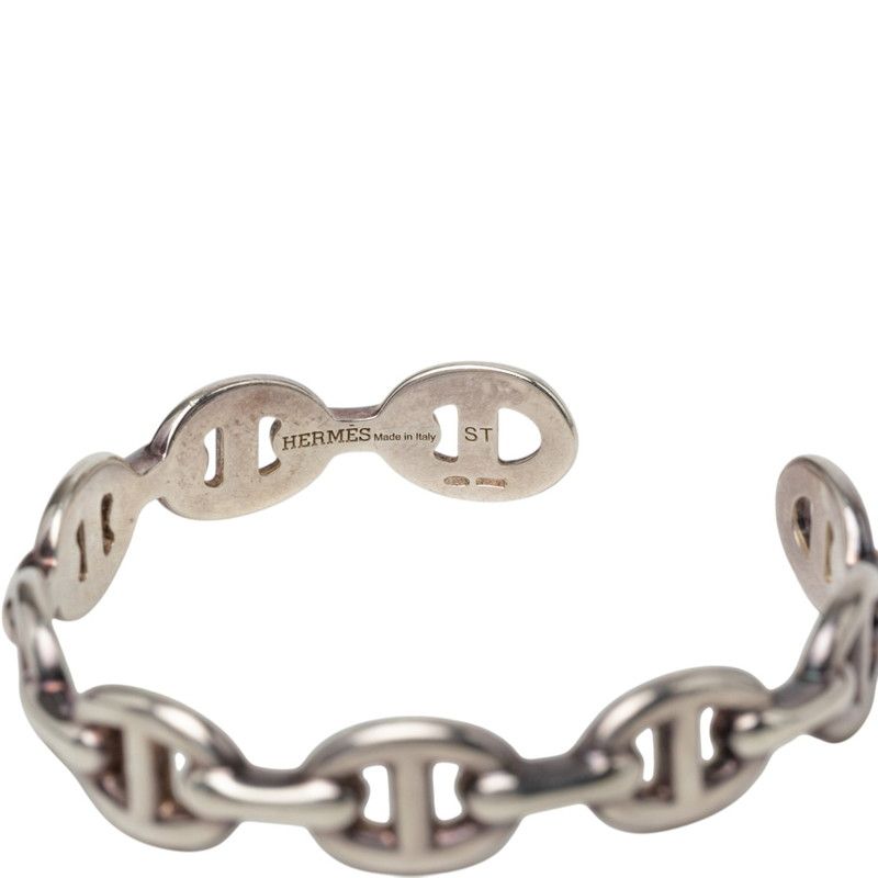 Hermes Chaine D'ancre ST Bangle Silver Bracelet — view 5
