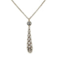 Gucci Diamantissima Drop Necklace 18k White Gold