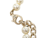 Chanel CC Logo Necklace Gold Black Plated Faux Pearl Rhinestone — view 5
