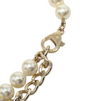 Chanel CC Logo Necklace Gold Black Plated Faux Pearl Rhinestone — view 4