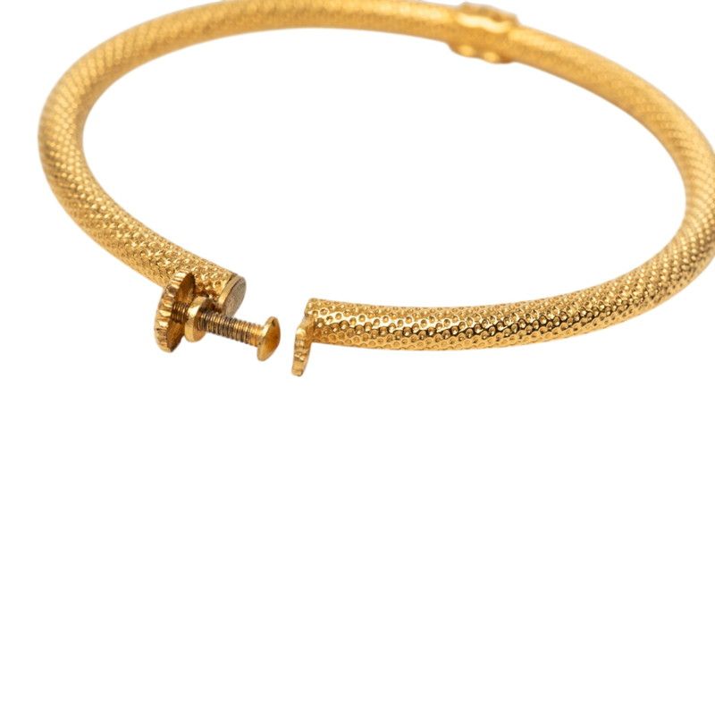 Chanel CC Logo Vintage Earrings Gold Plated — view 3