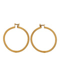 Chanel CC Logo Vintage Earrings Gold Plated