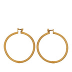 Chanel CC Logo Vintage Earrings Gold Plated