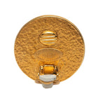 Chanel CC Logo Vintage Round Earrings Gold Plated Faux Pearl — view 3
